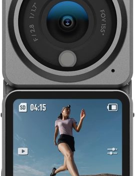 DJI Action 2 Dual-Screen Combo (32GB) WITHOUT Magnetic Protective Case, 4K Action Camera with Dual OLED Touchscreens, 155° FOV, Magnetic Attachments, Stabilization, Underwater Camera Ideal